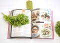 An open recipe book.